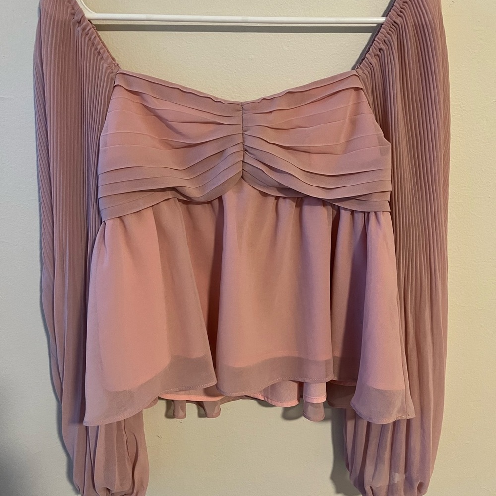 Lush Blush Pink Off-Shoulder Blouse